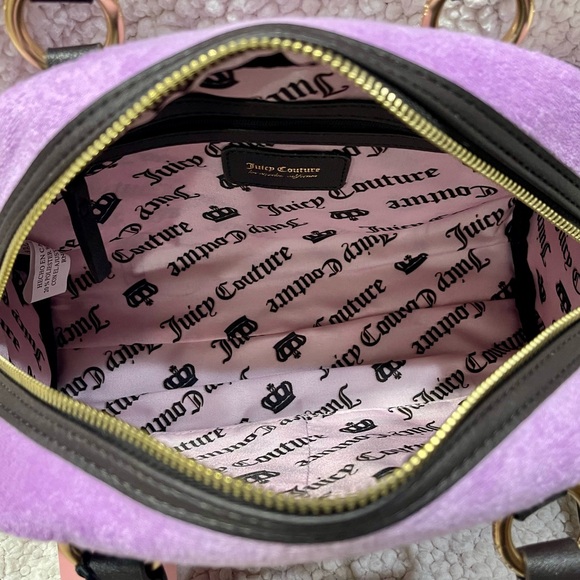 Customized Juicy Couture Lavender Satchel with Bow and Rhinestones - Picture 7 of 7